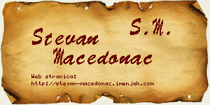 Stevan Macedonac vizit kartica